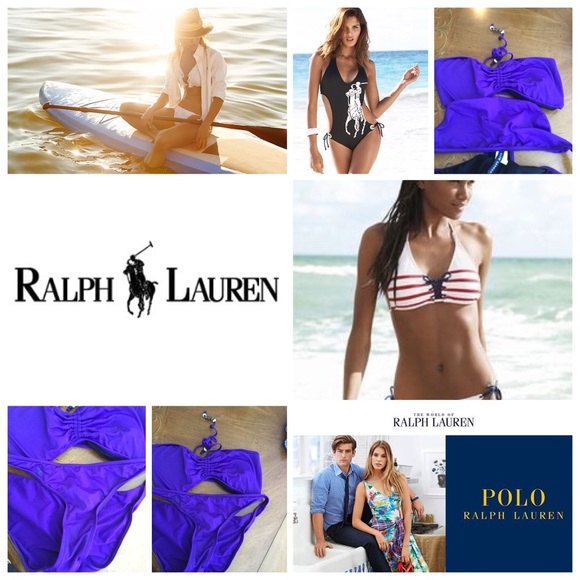 Ralph Lauren Halter Bikini Medium Purple