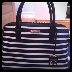 Kate spade rachelle bag - black and white striped
