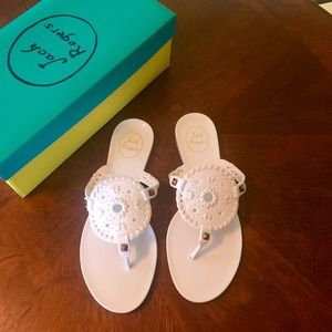 Brand New White Jack Rogers Georgica Jelly Sandals