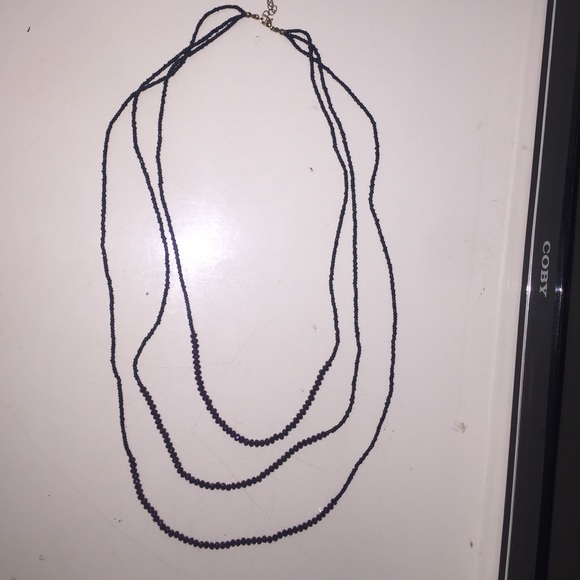 Three layer beaded necklace