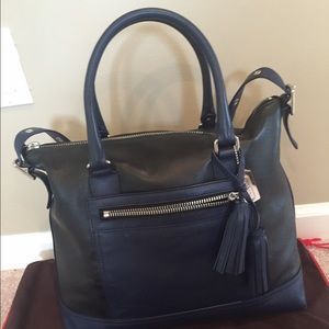 Coach legacy color block large satchel