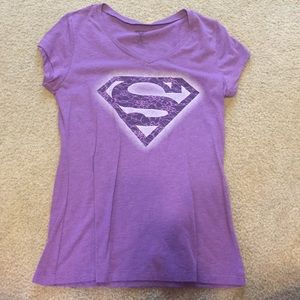Superman purple v-neck