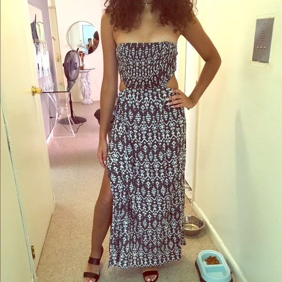 Open back maxi dress