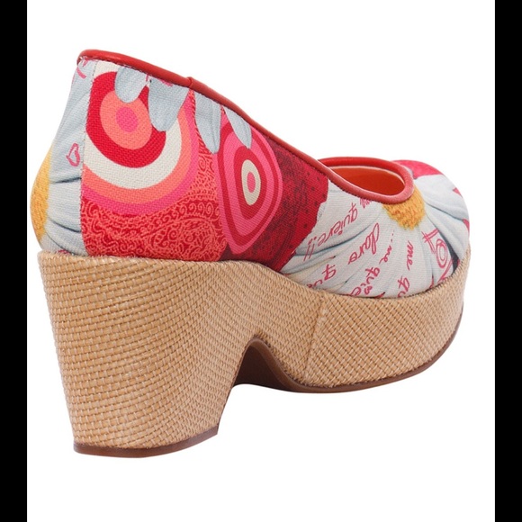 2X HP DESIGUAL DAISY WEDGE SHOES - Picture 5 of 5