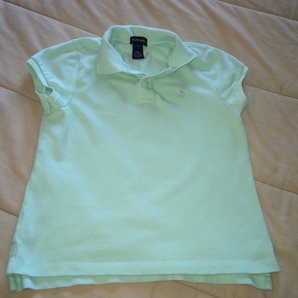 Girls Ralph Lauren Mint Green Polo XL Gently Worn