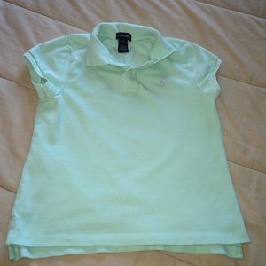 Girls Ralph Lauren Mint Green Polo XL Gently Worn