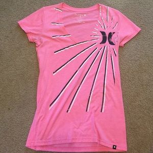Pink graphic V-neck