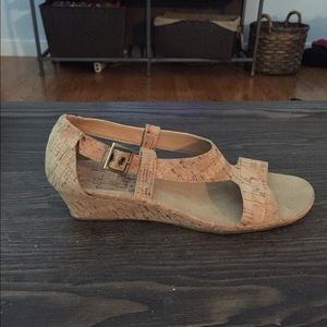 Size 9 1/2 cork low wedges