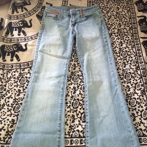 Bubblegum flare jeans