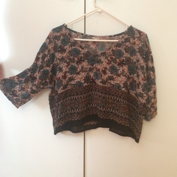 Floral/Aztec Crop Top