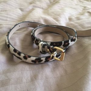 Skinny Leopard Belt