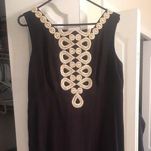 Size 14 Lilly Pulitzer Black and Gold Dress