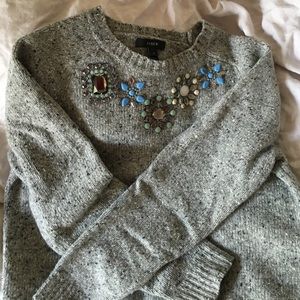 Embellished collar J. Crew sweater