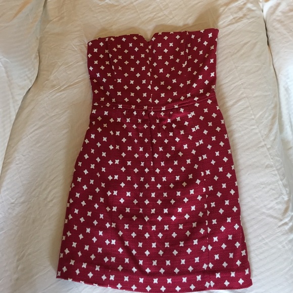 RACHEL Rachel Roy strapless red dress