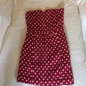 RACHEL Rachel Roy strapless red dress