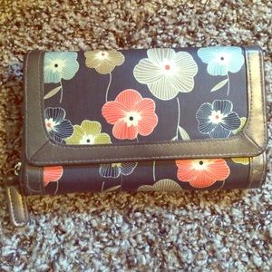 Gray / Blue Flower Wallet - Target