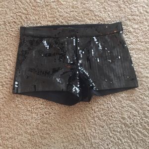 Sequin black shorts from Express. Size 6.