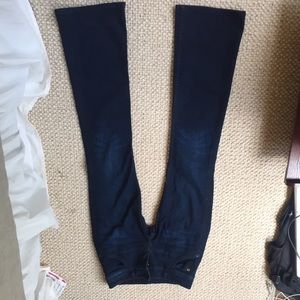 Dark wash Hudson bootcut jeans