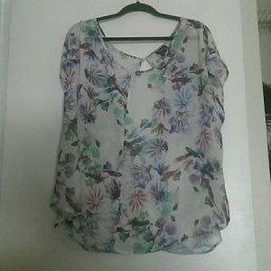 Size 2 torrid chiffon open back top