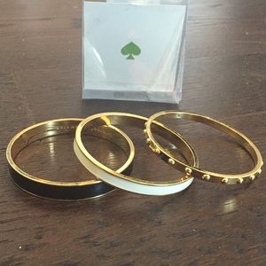 NEW Kate Spade bracelets bangles gold black white