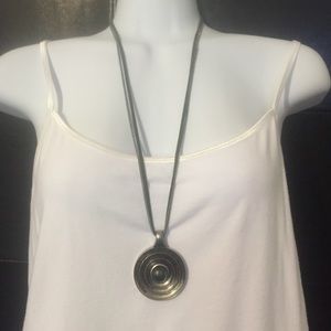 Lia Sophia Silver & Green Necklace