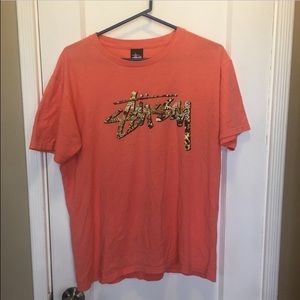 Stussy Orange/coral shirt