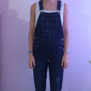 Dark blue overalls