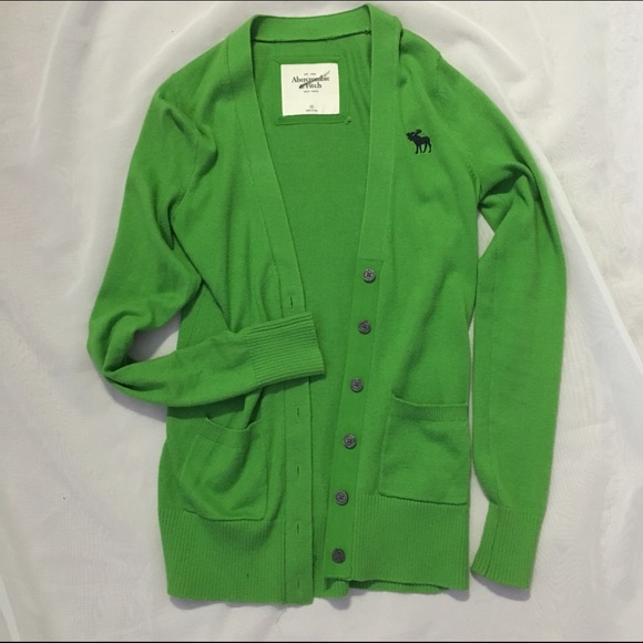 Abercrombie & Fitch Green Cardigan