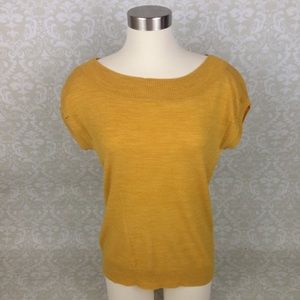The Limited mustard yellow boat neck sweater Med