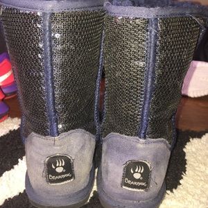 Glittery Bearpaw winter boots