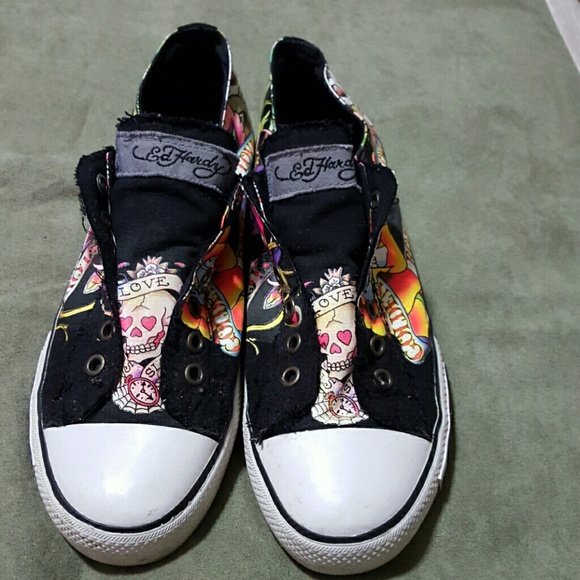 ED Hardy canvas shoes