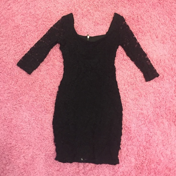 black lace dress