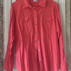 Ariat Orange Button Up