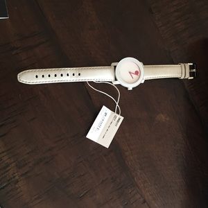 Movado White leather watch
