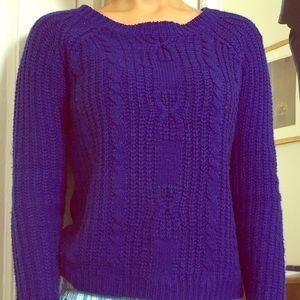 Blue knit sweater