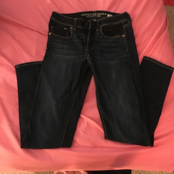 Dark wash super skinny American eagle jeans