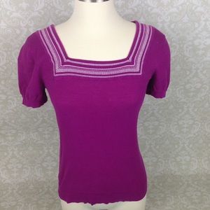 Banana Republic purple square neck shirt Small
