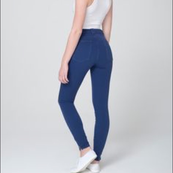 American Apparel high waisted blue pants