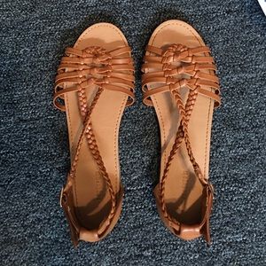 Braided Faux Leather Sandals