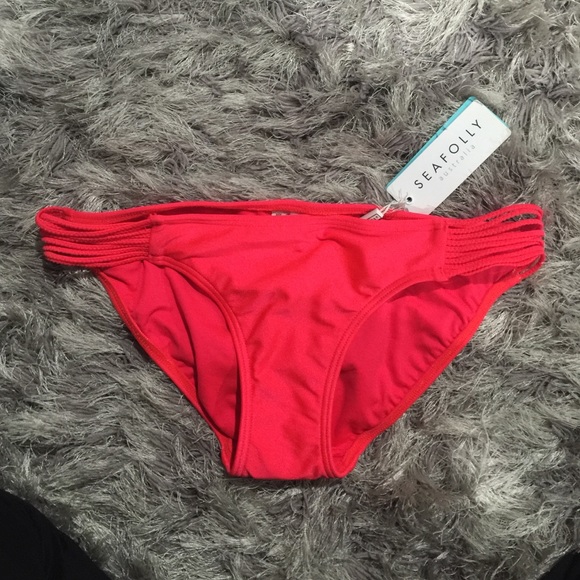 Red bikini bottom