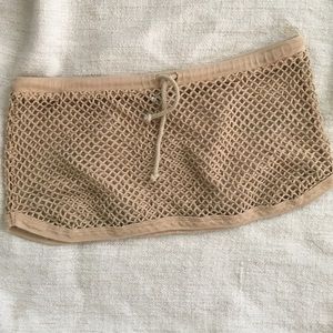 Fishnet swim coverup