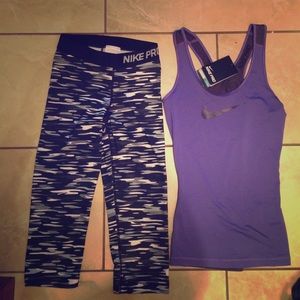 Nike pro pants and racerback top