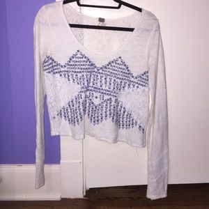 FREE PEOPLE CROPPED LONG SLEEVE