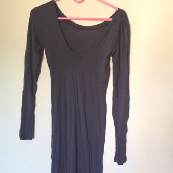 NWOT American Apparel Gray Long Sleeve Maxi Dress
