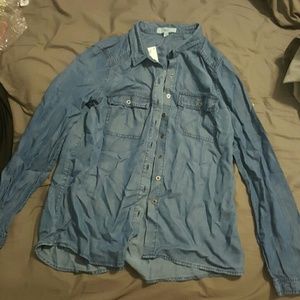 Denim button up shirt
