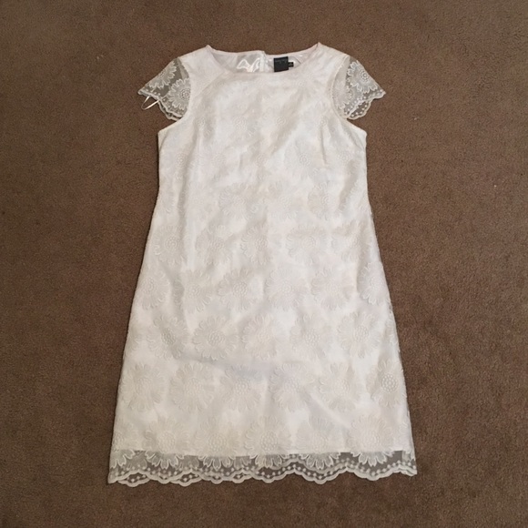 White Lace Floral Dress