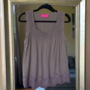 Pookie & Sebastian Grey Blouse w Embroidery