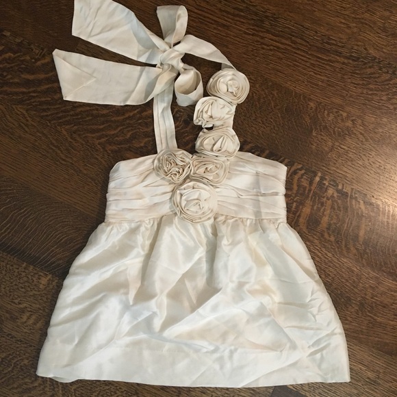 Kate Spade silk ivory halter top