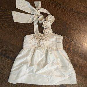 Kate Spade silk ivory halter top