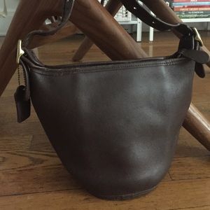 Vintage Coach Helen's Legacy Leather Bucket Bag
